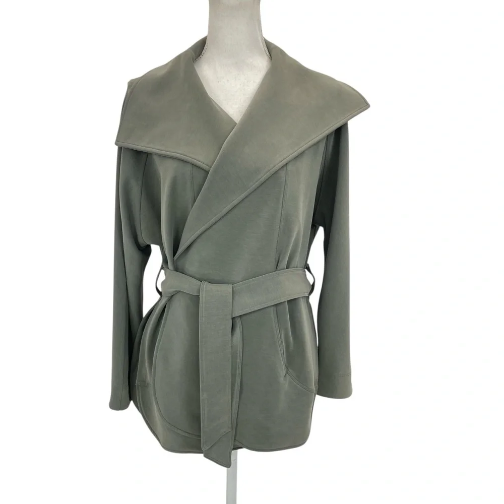 Lululemon Softstreme Belted Wrap Jacket Grey Sage XS/S - Picture 6 of 16